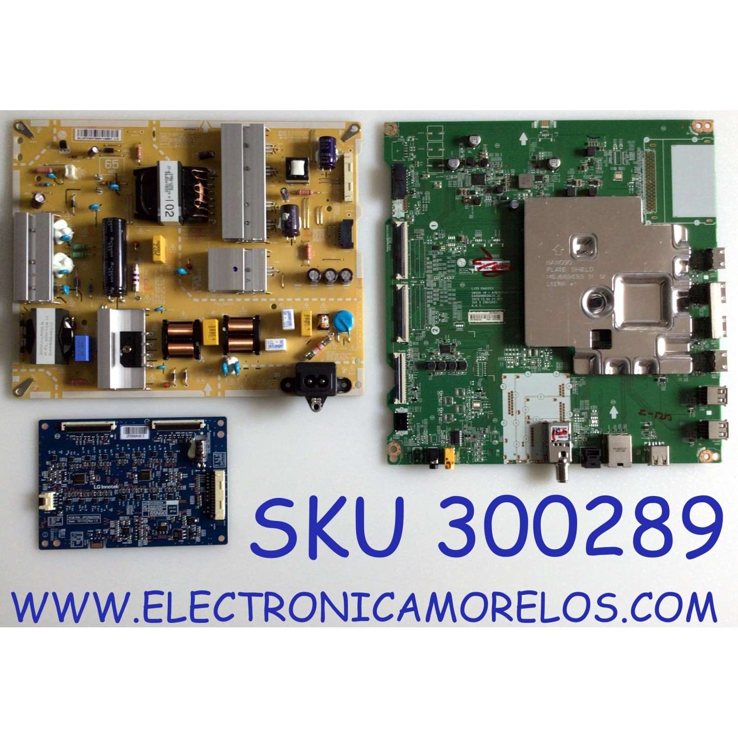 KIT DE TARJETAS PARA TV LG NANOCELL / NUMERO DE PARTE MAIN EBT66521201 / EAX68990204 / EAX68990203 / LED DRIVER EBR89756201 / 3PCR02703A / FUENTE EAY65729611 / EAX69067701 / LGP65L-20SP / PANEL NC650DQB-ABJH1 / MODELO 65NANO90UNA / 65NANO90UNA.BUSFLJR